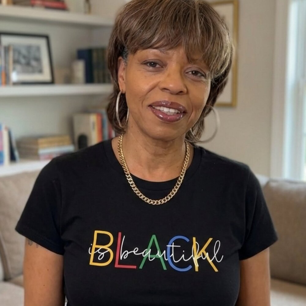 Black Is Beautiful Graphic Tee | Plus Size Cotton Statement T-Shirt)